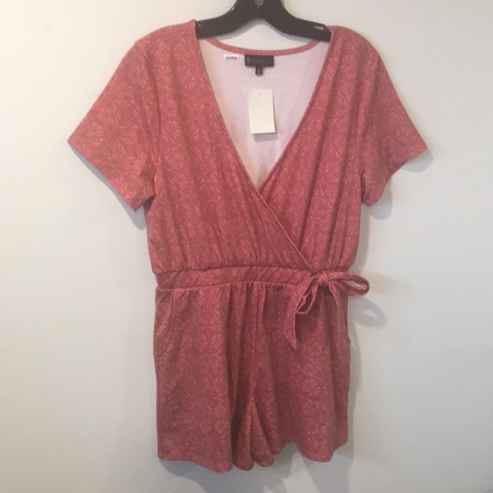 BOBEAU Women’s Short Sleeve Comfy Jumper w/ Side Pockets Size Small